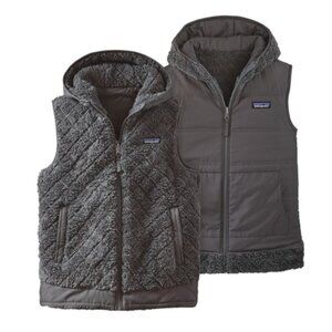 Women's Patagonia Los Gatos Reversible Hooded Vest – Gray – Size L 🏔️✨